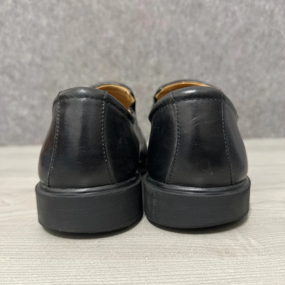 Johnston & Murphy Sheepskin Slip On Dress‎ Shoes Mens Size 13 Black Leather
